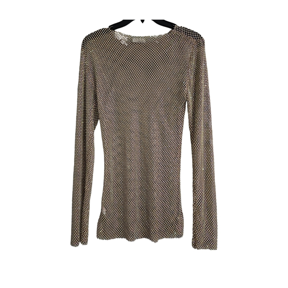 Free People Fishnet Rhinestone Top, Size S - Picture 7 of 9